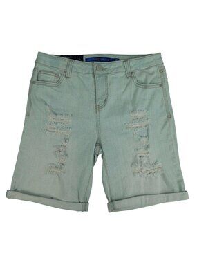 New Sapphire Ink Distressed Denim Bermuda Shorts Juniors Size 5